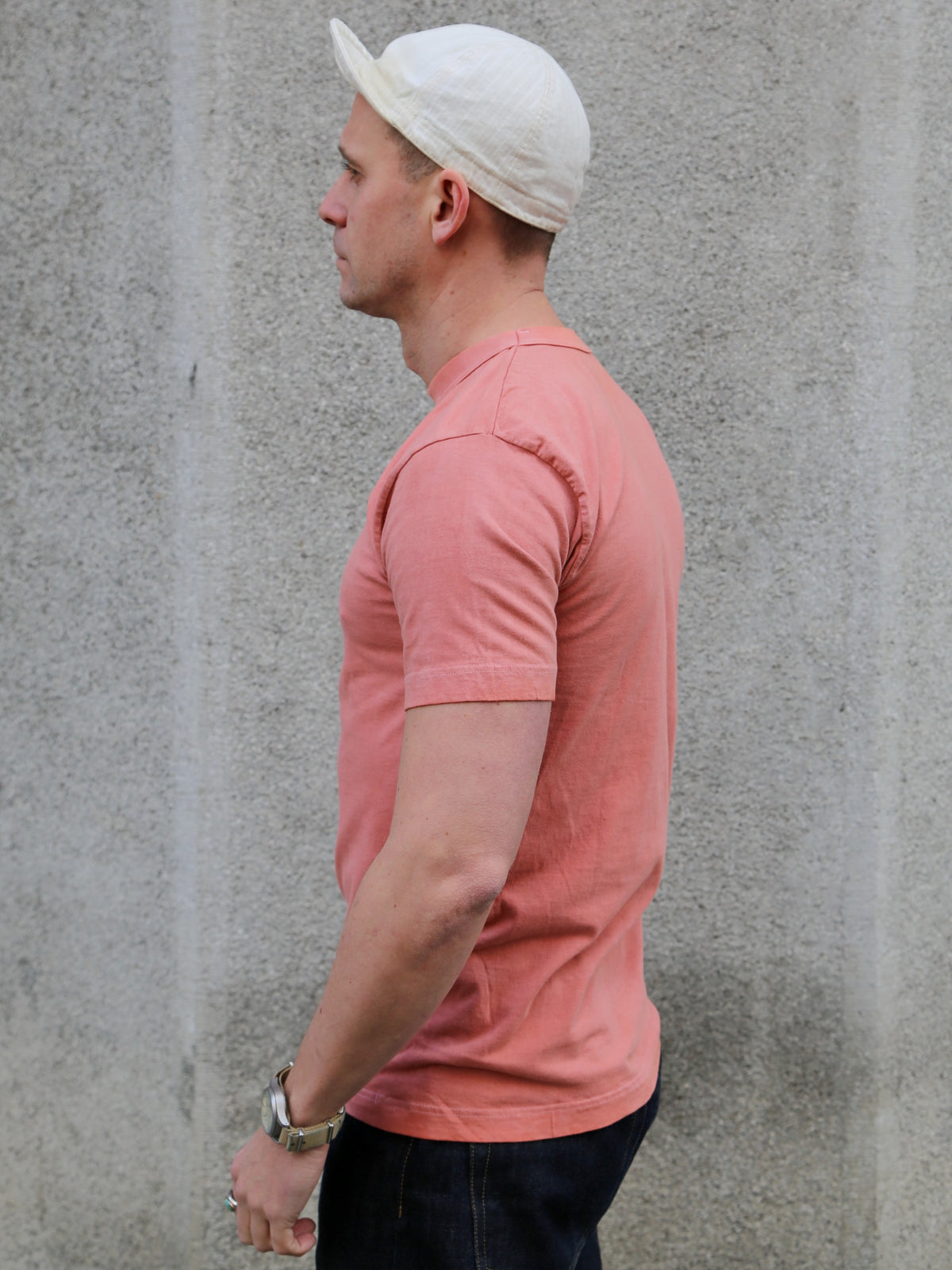 Utilitees 5.5oz Loopwheel Crew Neck T-Shirt – Coral Pink (UTIL-COR)
