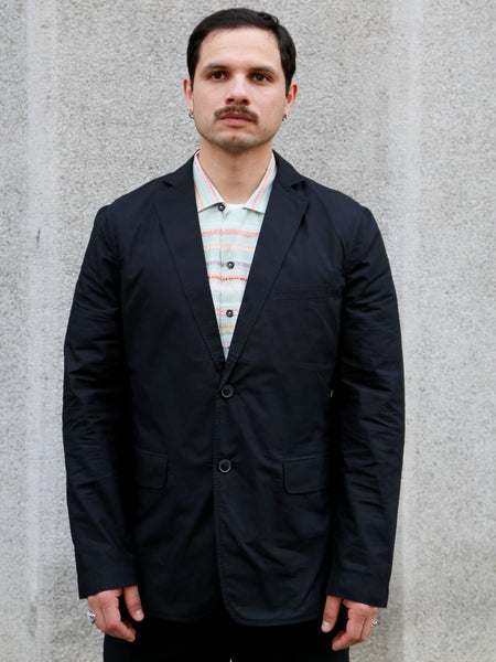 Hansen Garments CHARLIE Easy Two Button Blazer – Black Parachute (31-64-2)