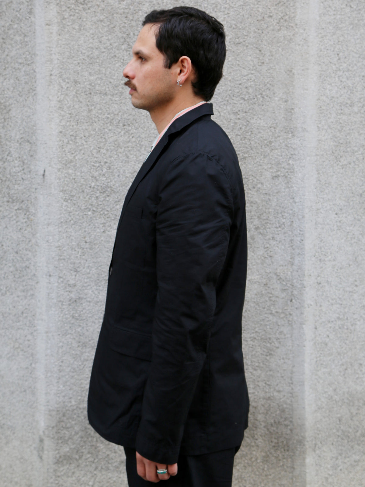 Hansen Garments CHARLIE Easy Two Button Blazer – Black Parachute (31-64-2)