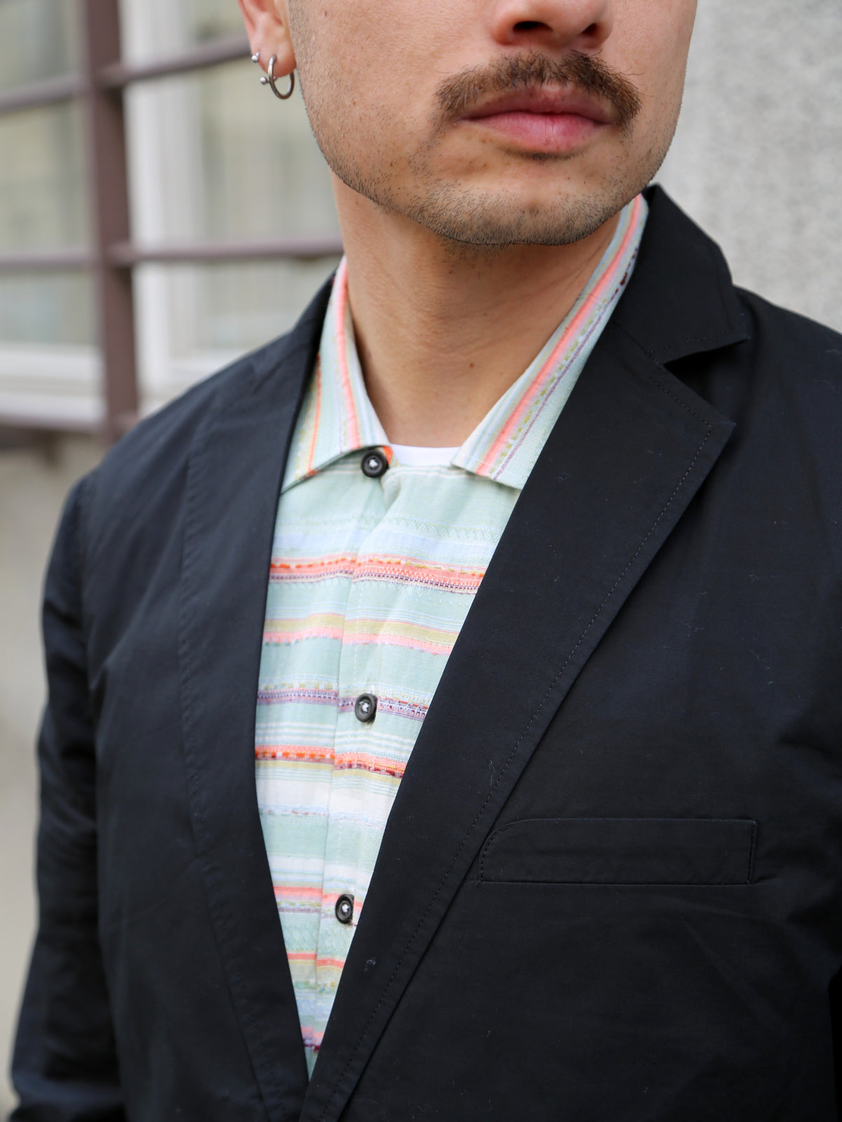 Hansen Garments CHARLIE Easy Two Button Blazer – Black Parachute (31-64-2)