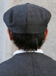 The Real McCoy's Double Diamond Printed Newsboy Cap – Salt&Pepper (MA24105)