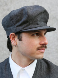 The Real McCoy's Double Diamond Printed Newsboy Cap – Salt&Pepper (MA24105)