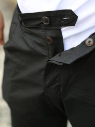 Hansen Garments SUNE Pleated Classic Trousers – Black Parachute (31-64-2)