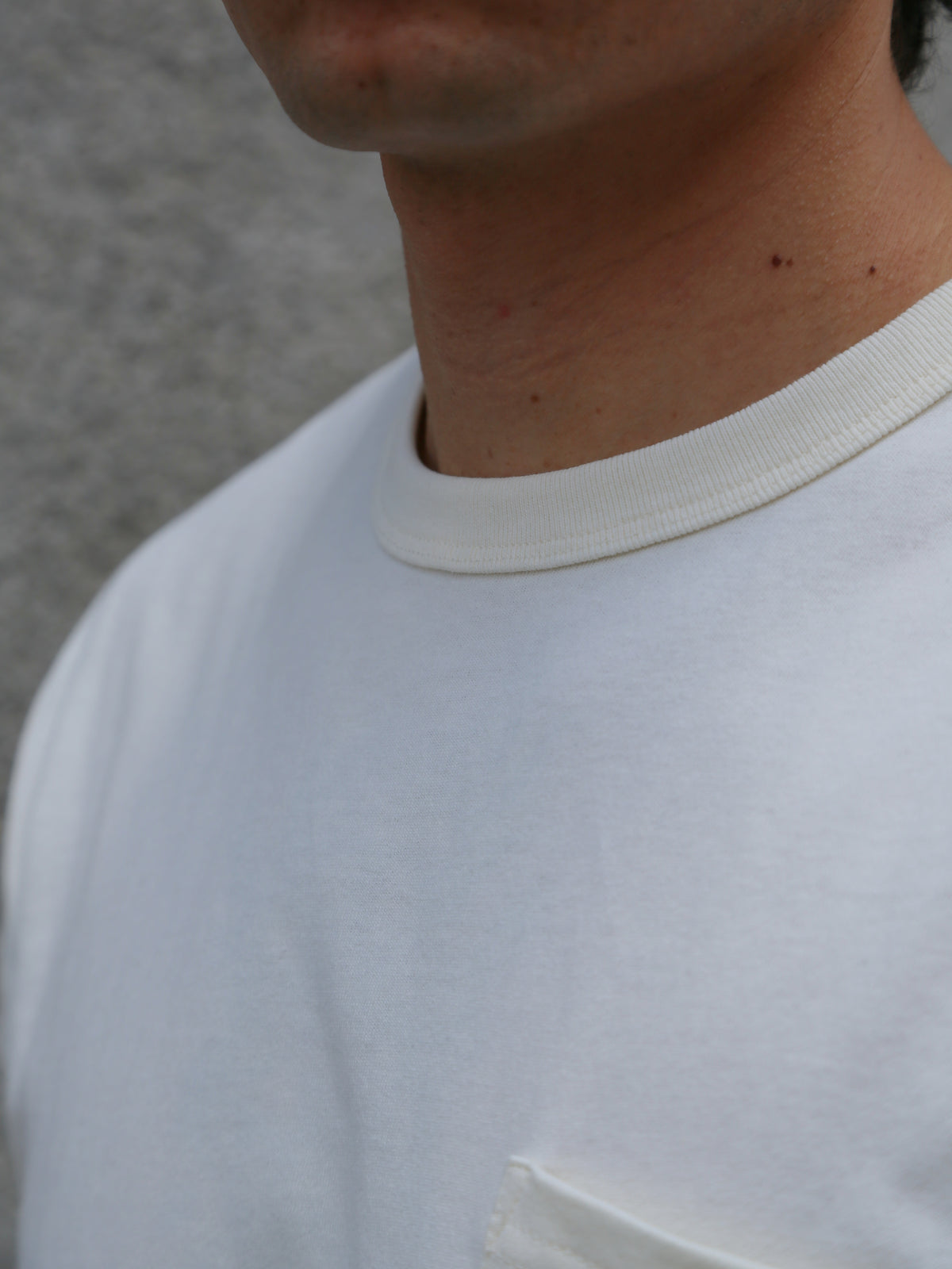 Gladhand Heavy Binder Neck Pocket S/S T-shirt – White (Gladhand R-32)