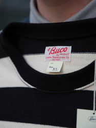 The Real McCoy's Buco Heavy Striped Jersey – Black'n'White (BC18104)