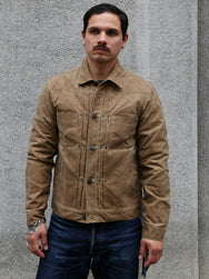 Freenote Cloth Riders Jacket – Waxed Canvas Tobacco Tumbleweed Red Interior (M0004302-TMB)