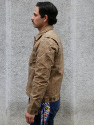 Freenote Cloth Riders Jacket – Waxed Canvas Tobacco Tumbleweed Red Interior (M0004302-TMB)