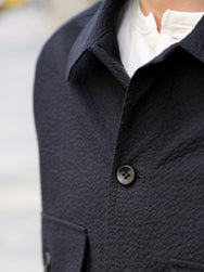 Fleurs de Bagne La Chemise Cargo “Seersucker” – Black (A-08037)
