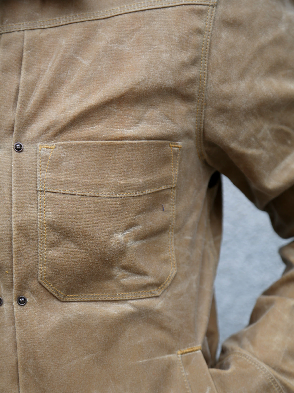 Freenote Cloth Riders Jacket – Waxed Canvas Tobacco Tumbleweed Red Interior (M0004302-TMB)
