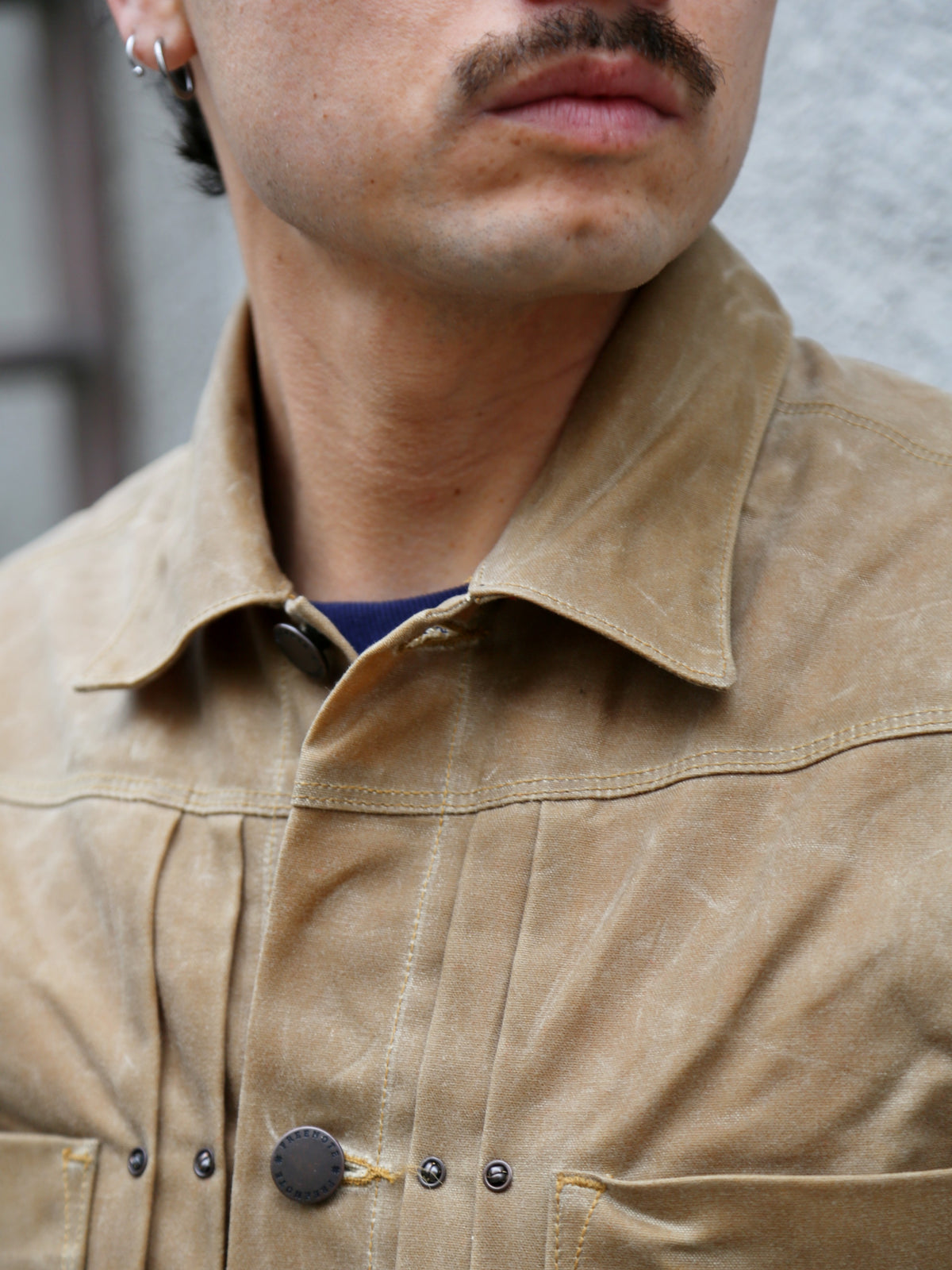 Freenote Cloth Riders Jacket – Waxed Canvas Tobacco Tumbleweed Red Interior (M0004302-TMB)