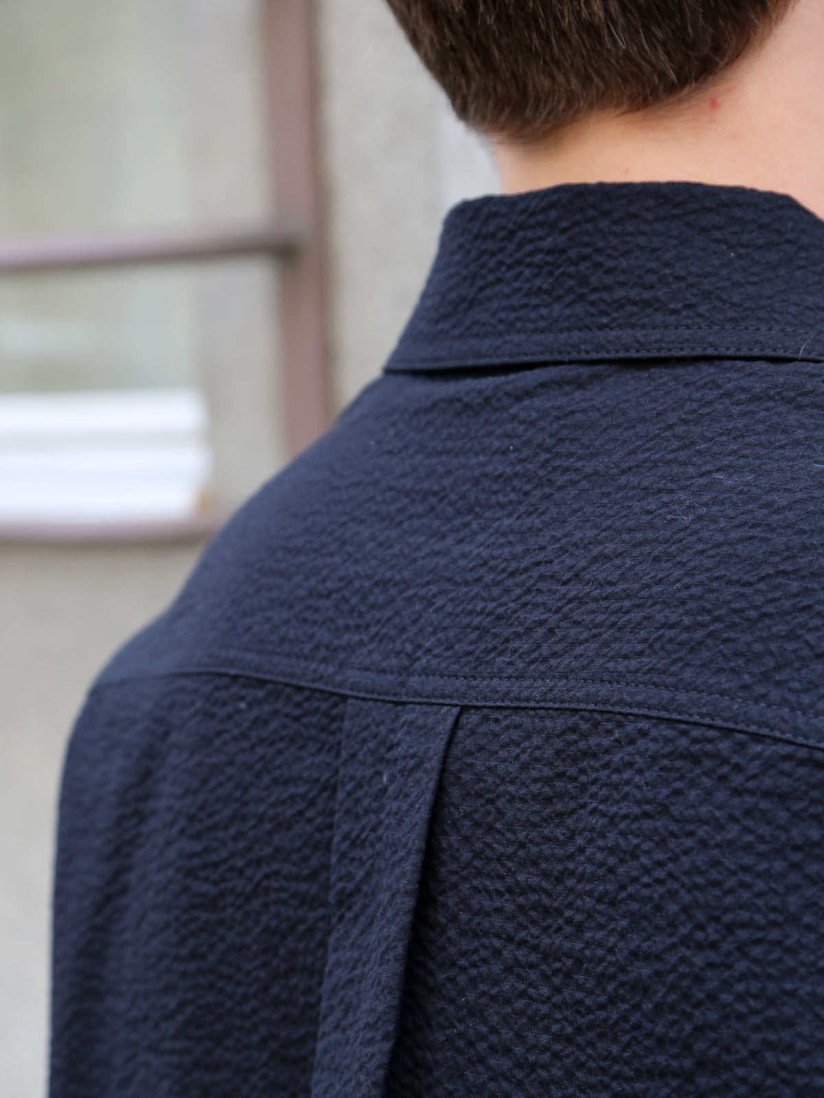 Fleurs de Bagne La Chemise Cargo “Seersucker” – Black (A-08037)
