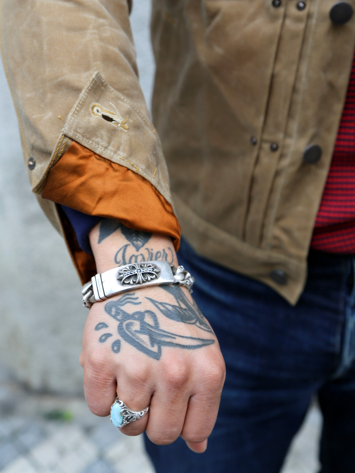 Freenote Cloth Riders Jacket – Waxed Canvas Tobacco Tumbleweed Red Interior (M0004302-TMB)