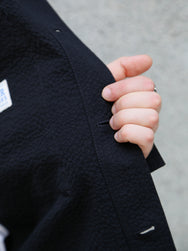 Fleurs de Bagne La Chemise Cargo “Seersucker” – Black (A-08037)