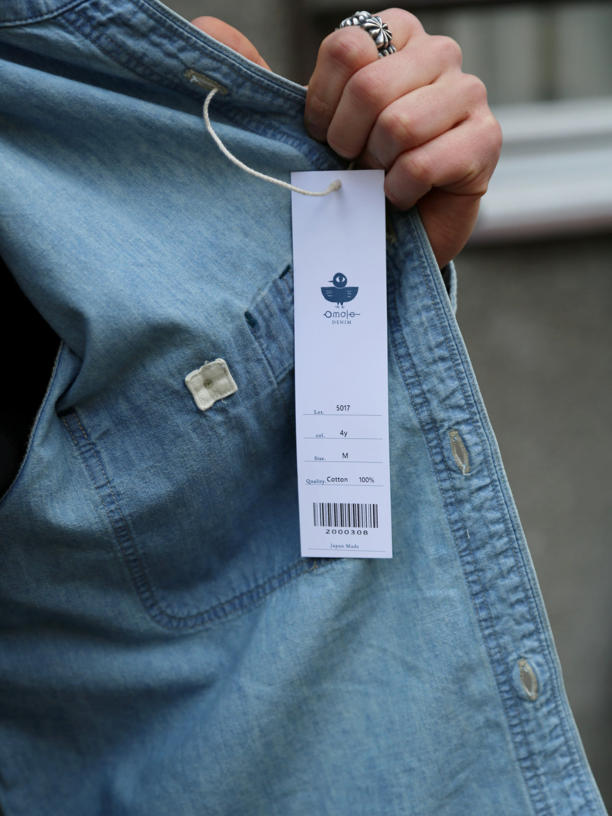 Omoto Denim 5oz Chambray Shirt – One Wash (5017)