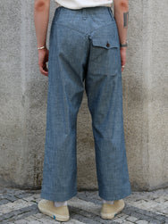 Fleurs de Bagne Le Pantalon “Le Nervi” – Chambray (A-05928)