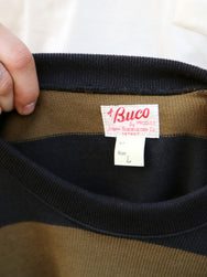 The Real McCoy's Buco Stripe Racing Jersey – Black/Olive (BC24101)