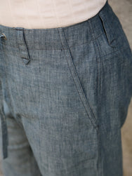 Fleurs de Bagne Le Pantalon “Le Nervi” – Chambray (A-05928)