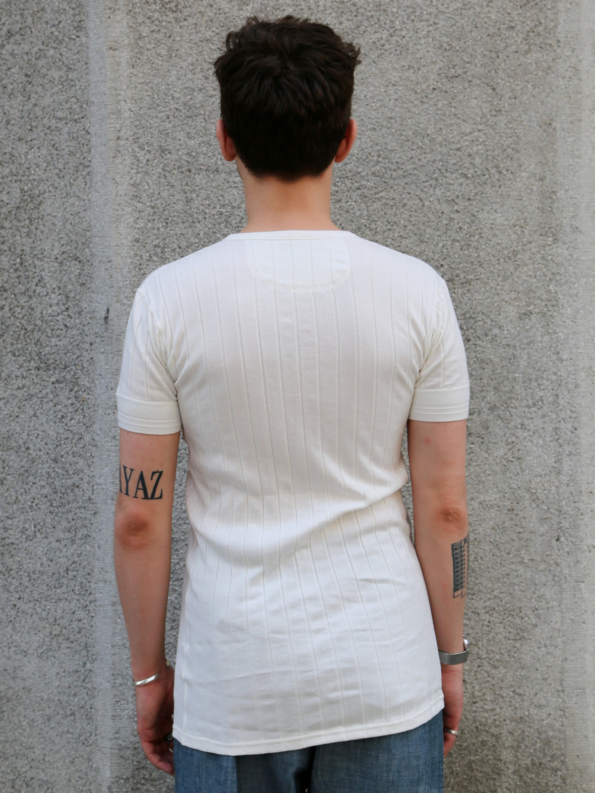 Belafonte Ragtime Rib Under Banded Tee – White (BF-19-60)
