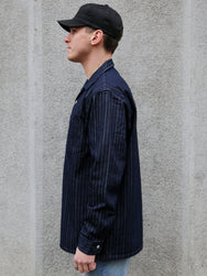 Omoto Denim 8oz Dobby Stripe Shirt – Indigo (5122)