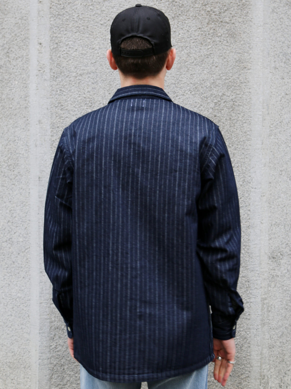 Omoto Denim 8oz Dobby Stripe Shirt – Indigo (5122)