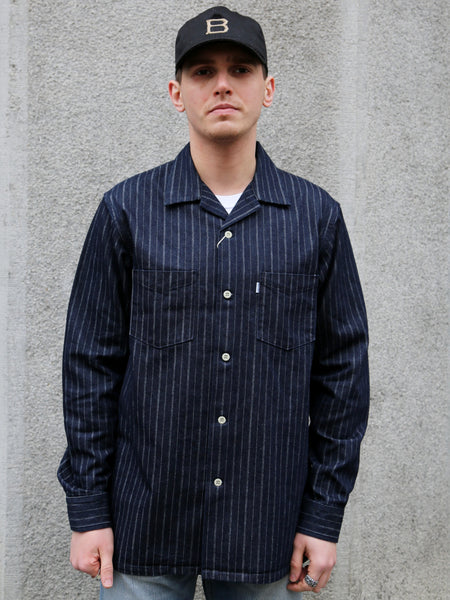 Omoto Denim 8oz Dobby Stripe Shirt – Indigo (5122)