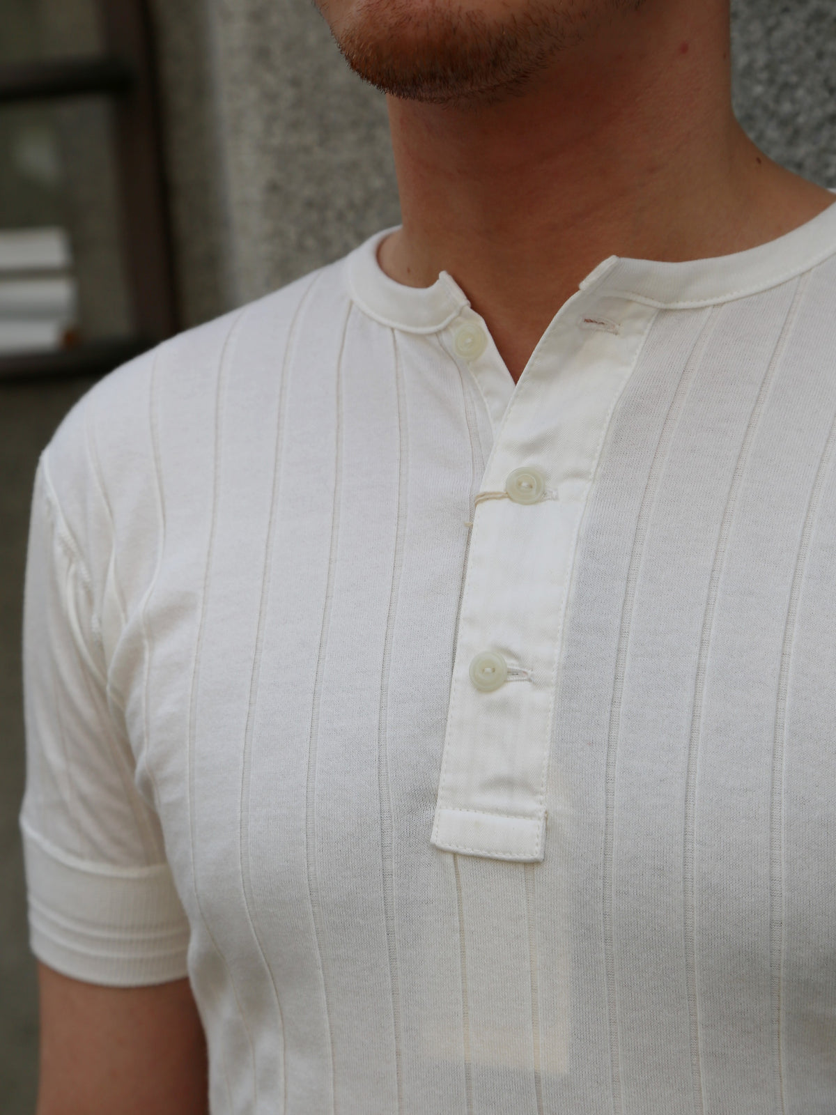 Belafonte Ragtime Rib Under Banded Tee – White (BF-19-60)