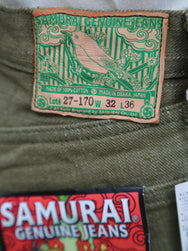 Samurai "Uguisu" 17oz Straight Tapered Jeans – Green (S170GNX)