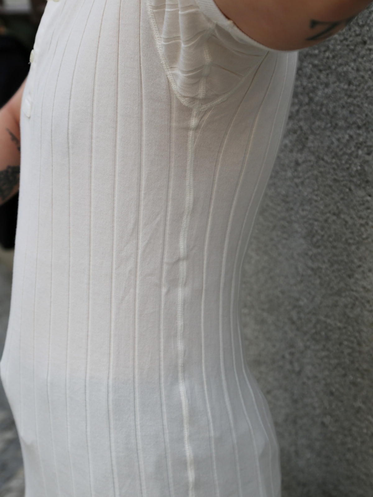 Belafonte Ragtime Rib Under Banded Tee – White (BF-19-60)