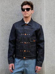 Freenote Cloth RJ-3 14oz Broken Twill Denim Jacket – Indigo (M0004350-BKN)