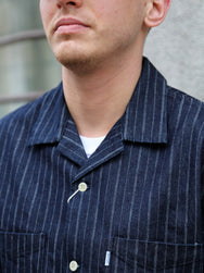 Omoto Denim 8oz Dobby Stripe Shirt – Indigo (5122)