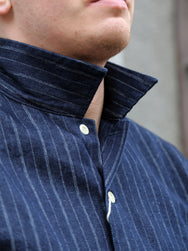 Omoto Denim 8oz Dobby Stripe Shirt – Indigo (5122)