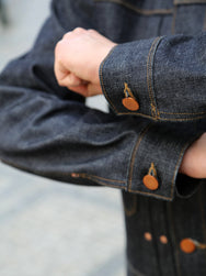 Freenote Cloth RJ-3 14oz Broken Twill Denim Jacket – Indigo (M0004350-BKN)