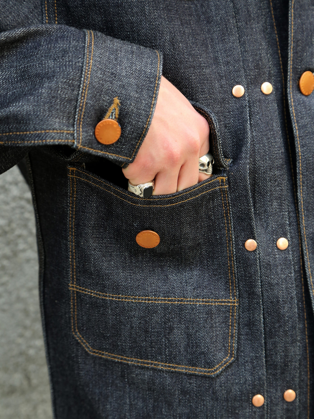 Freenote Cloth RJ-3 14oz Broken Twill Denim Jacket – Indigo (M0004350-BKN)