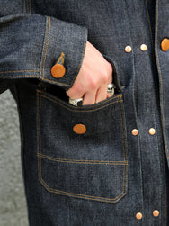 Freenote Cloth RJ-3 14oz Broken Twill Denim Jacket – Indigo (M0004350-BKN)