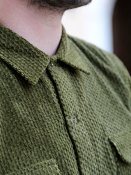 Indigofera Webster Dobby Corduroy Shirt – Green (6345-573-65)