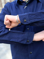 Samurai Jeans Detachable Collar Combo Shirt – Indigo (SSS25-YRCW)