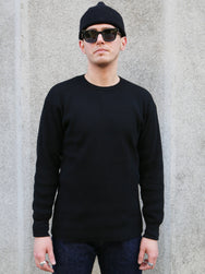 The Real McCOY's Ball Park Waffle Thermal Shirt – Black (MC25103-030)