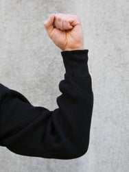 The Real McCOY's Ball Park Waffle Thermal Shirt – Black (MC25103-030)