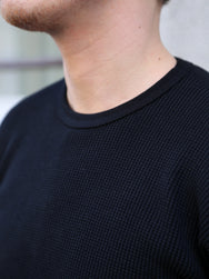 The Real McCOY's Ball Park Waffle Thermal Shirt – Black (MC25103-030)