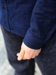 Samurai Jeans Detachable Collar Combo Shirt – Indigo (SSS25-YRCW)