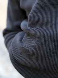 The Real McCOY's Ball Park Waffle Thermal Shirt – Black (MC25103-030)