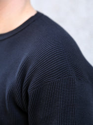 The Real McCOY's Ball Park Waffle Thermal Shirt – Black (MC25103-030)