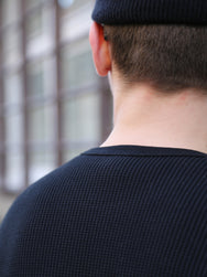 The Real McCOY's Ball Park Waffle Thermal Shirt – Black (MC25103-030)