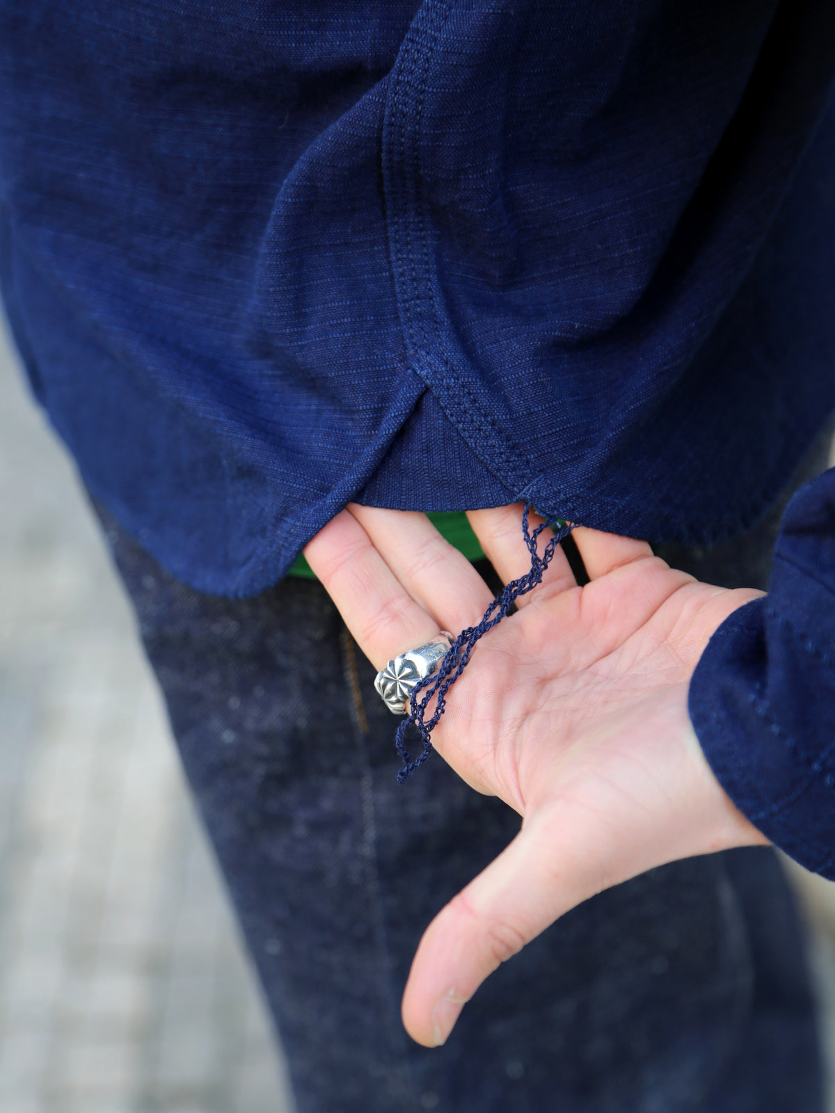 Samurai Jeans Detachable Collar Combo Shirt – Indigo (SSS25-YRCW)