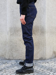 Samurai Jeans "Ai-Benkei" 18oz Relaxed Tapered Jeans – Natural Indigo (S211AX)