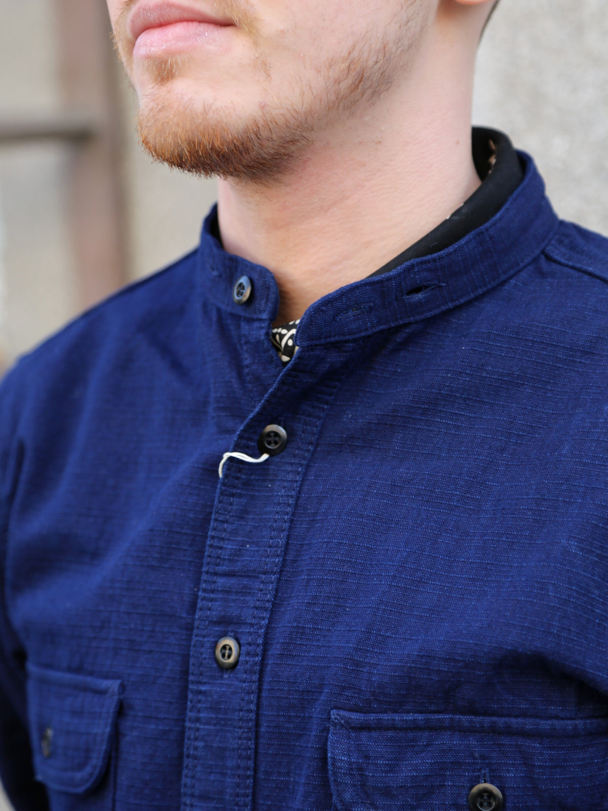 Samurai Jeans Detachable Collar Combo Shirt – Indigo (SSS25-YRCW)
