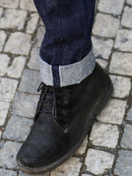 Samurai Jeans "Ai-Benkei" 18oz Relaxed Tapered Jeans – Natural Indigo (S211AX)