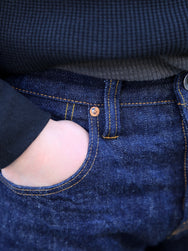 Samurai Jeans "Ai-Benkei" 18oz Relaxed Tapered Jeans – Natural Indigo (S211AX)