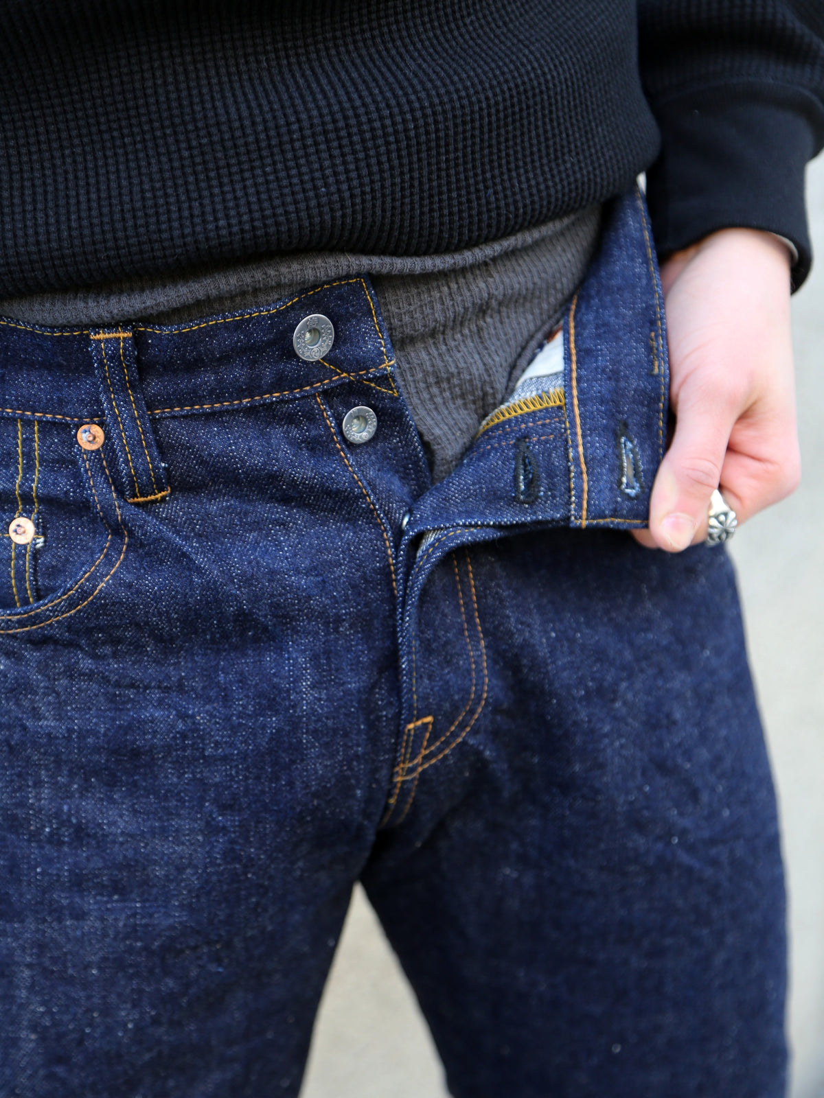 Samurai Jeans "Ai-Benkei" 18oz Relaxed Tapered Jeans – Natural Indigo (S211AX)