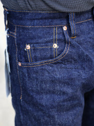 Samurai Jeans "Ai-Benkei" 18oz Relaxed Tapered Jeans – Natural Indigo (S211AX)